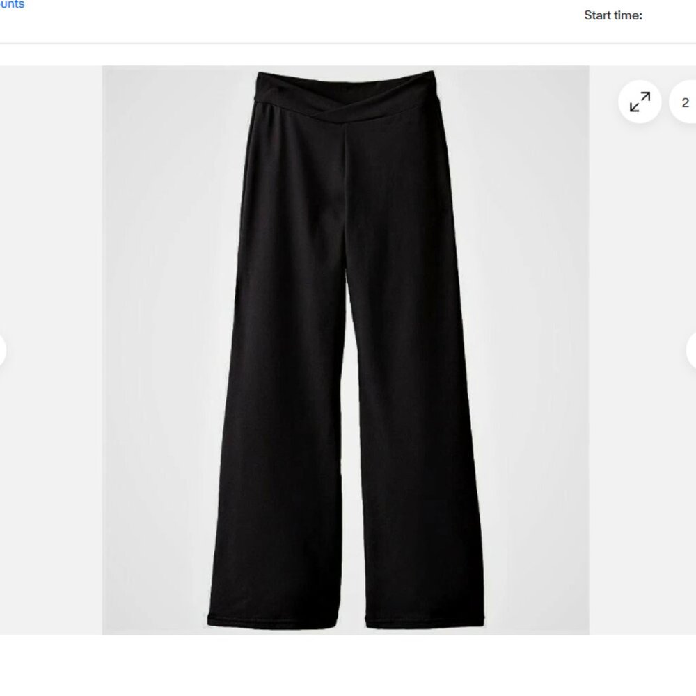 NEW Capezio Little Girls Intermediate Cross Front Black Jazz Pants, Sz. I (6-6X)